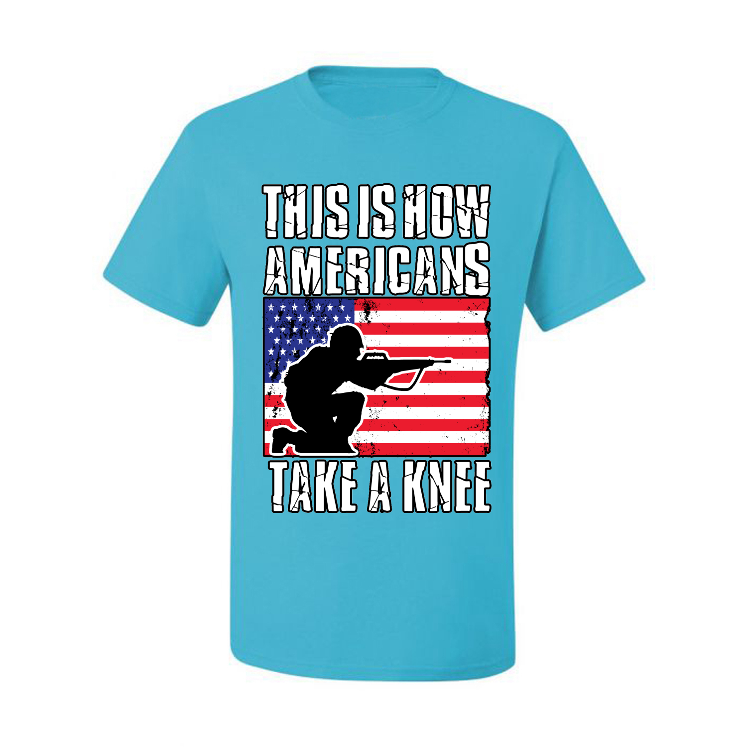 This Is How Americans Take A Knee Men American Pride T Shirt USA T - Picture 20 of 36