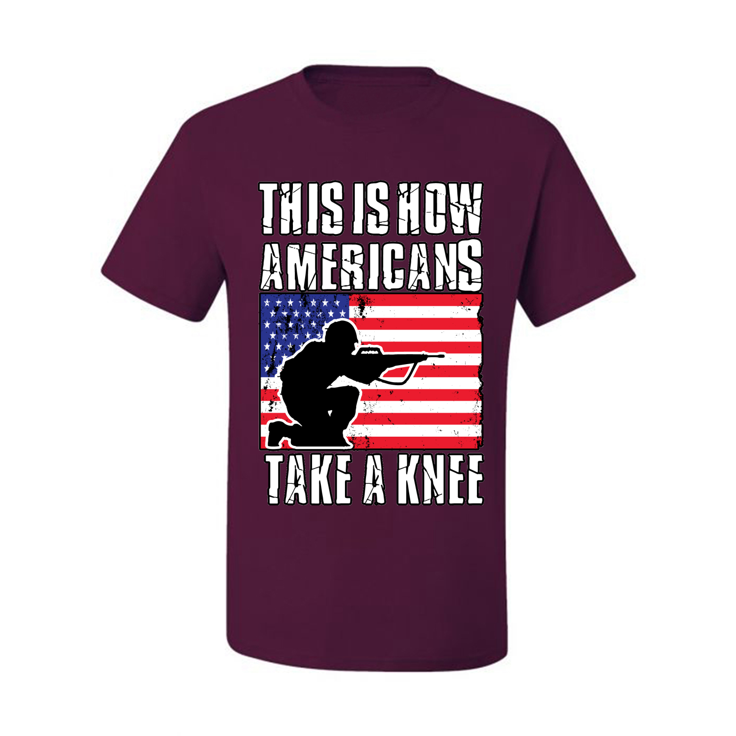 This Is How Americans Take A Knee Men American Pride T Shirt USA T - Picture 22 of 36