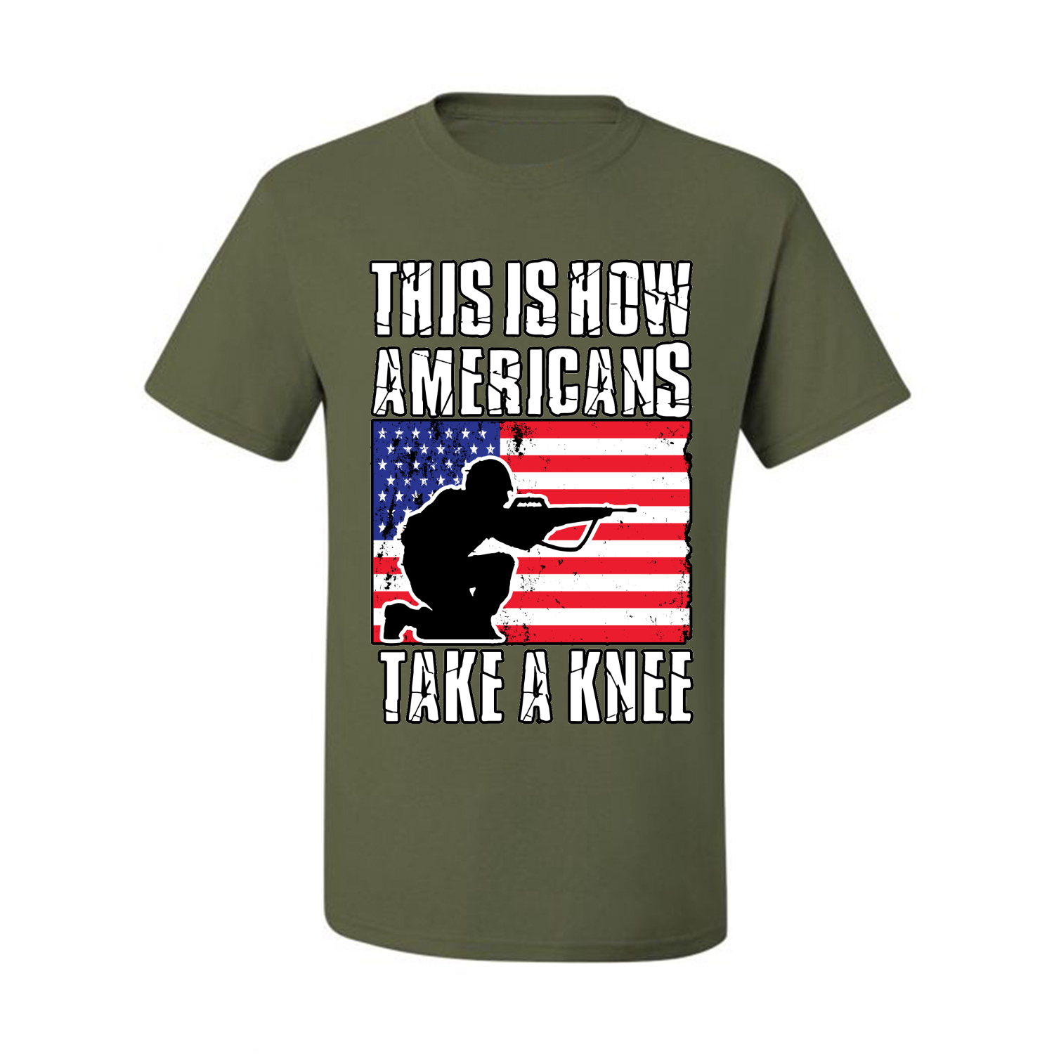 This Is How Americans Take A Knee Men American Pride T Shirt USA T - Picture 24 of 36