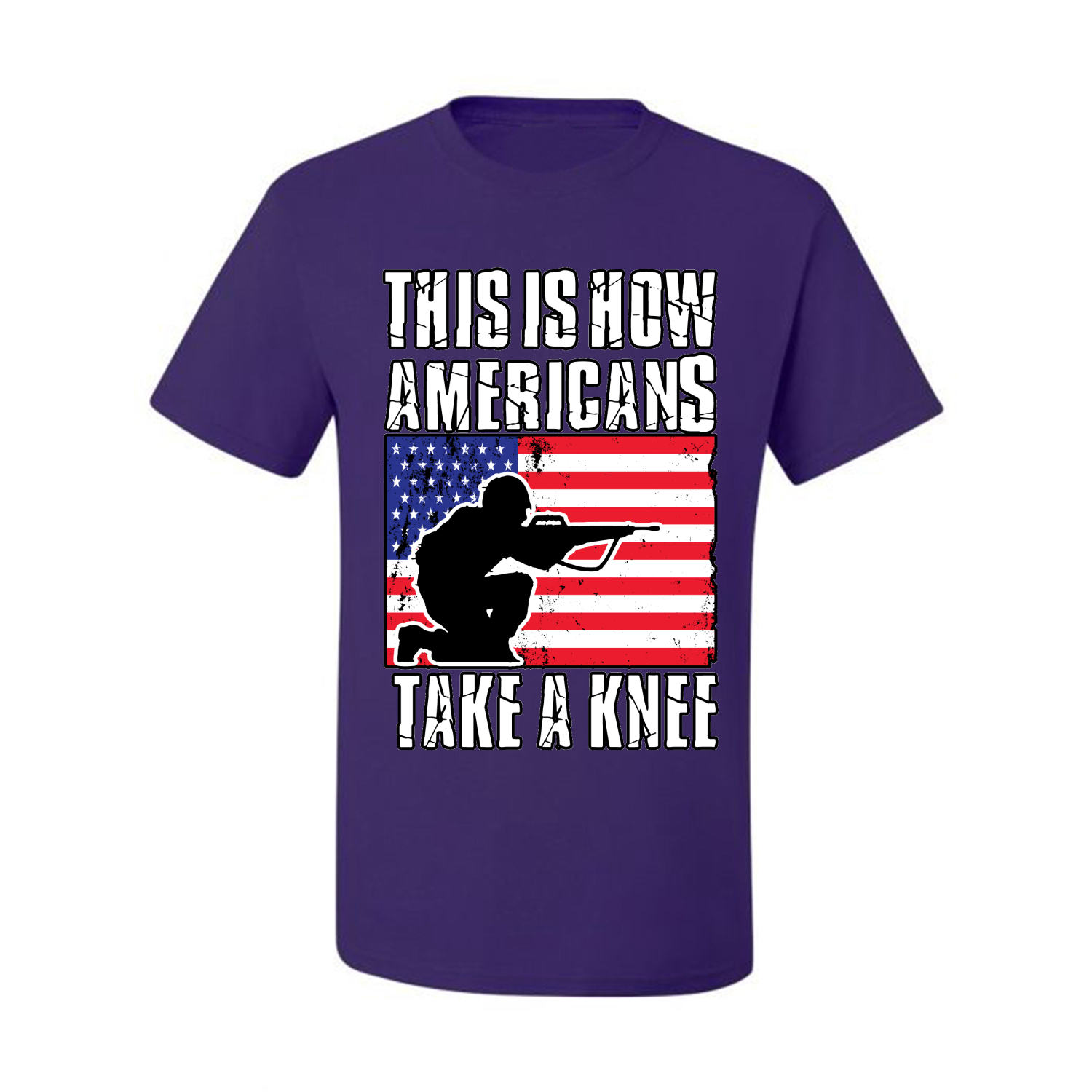 This Is How Americans Take A Knee Men American Pride T Shirt USA T - Picture 32 of 36