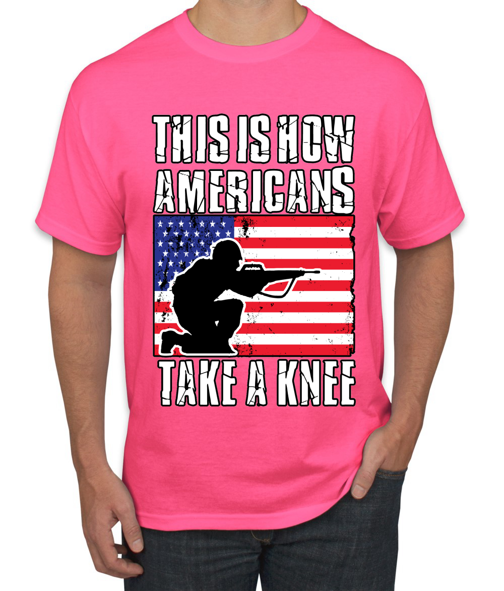 This Is How Americans Take A Knee Men American Pride T Shirt USA T - Picture 25 of 36