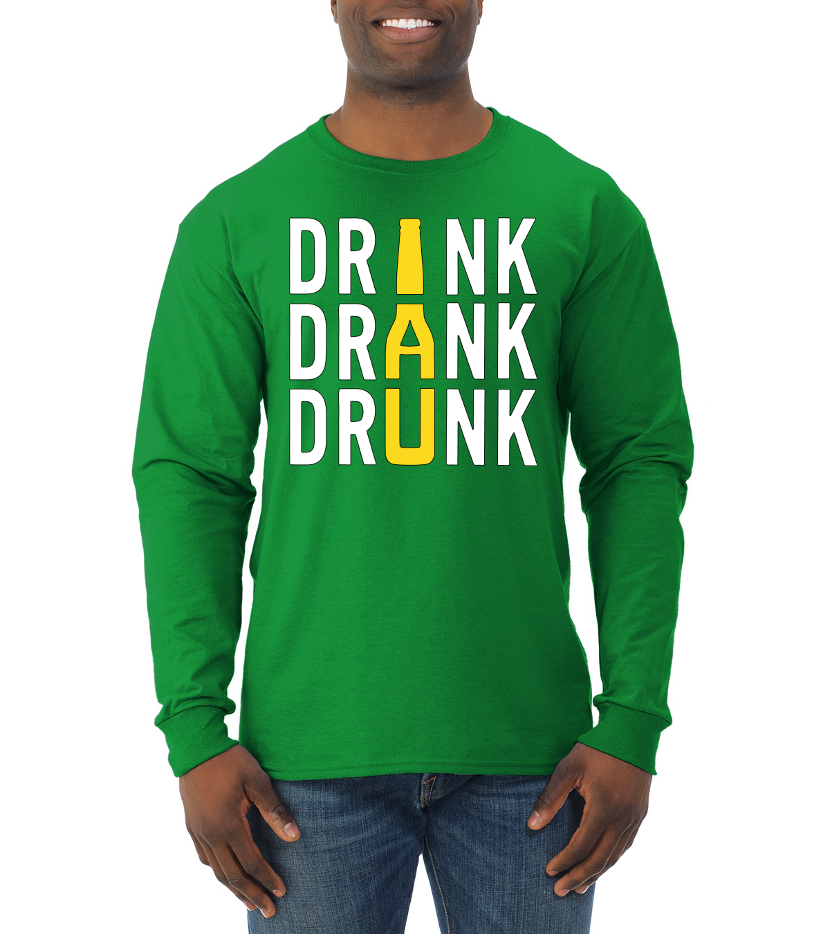 Bebida bebida botella de cerveza borracho beber hombre camisa manga larga - Imagen 5 de 6