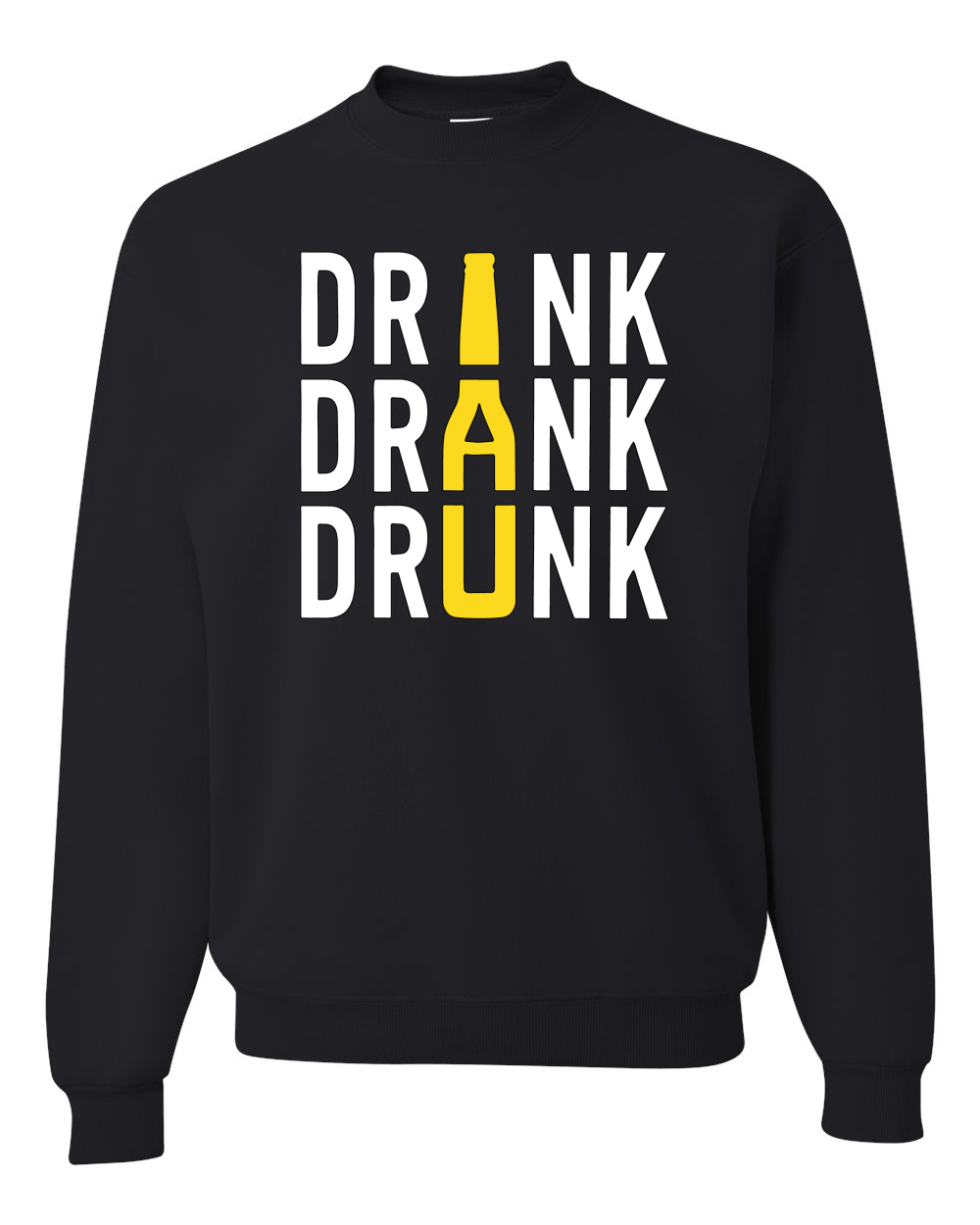 Trinken Trunken Bierflasche Trinken Unisex Rundhalsausschnitt Grafikpullover - Bild 3 von 6