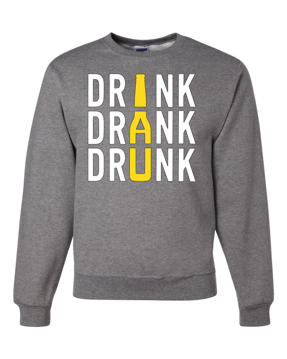 Trinken Trunken Bierflasche Trinken Unisex Rundhalsausschnitt Grafikpullover - Bild 4 von 6
