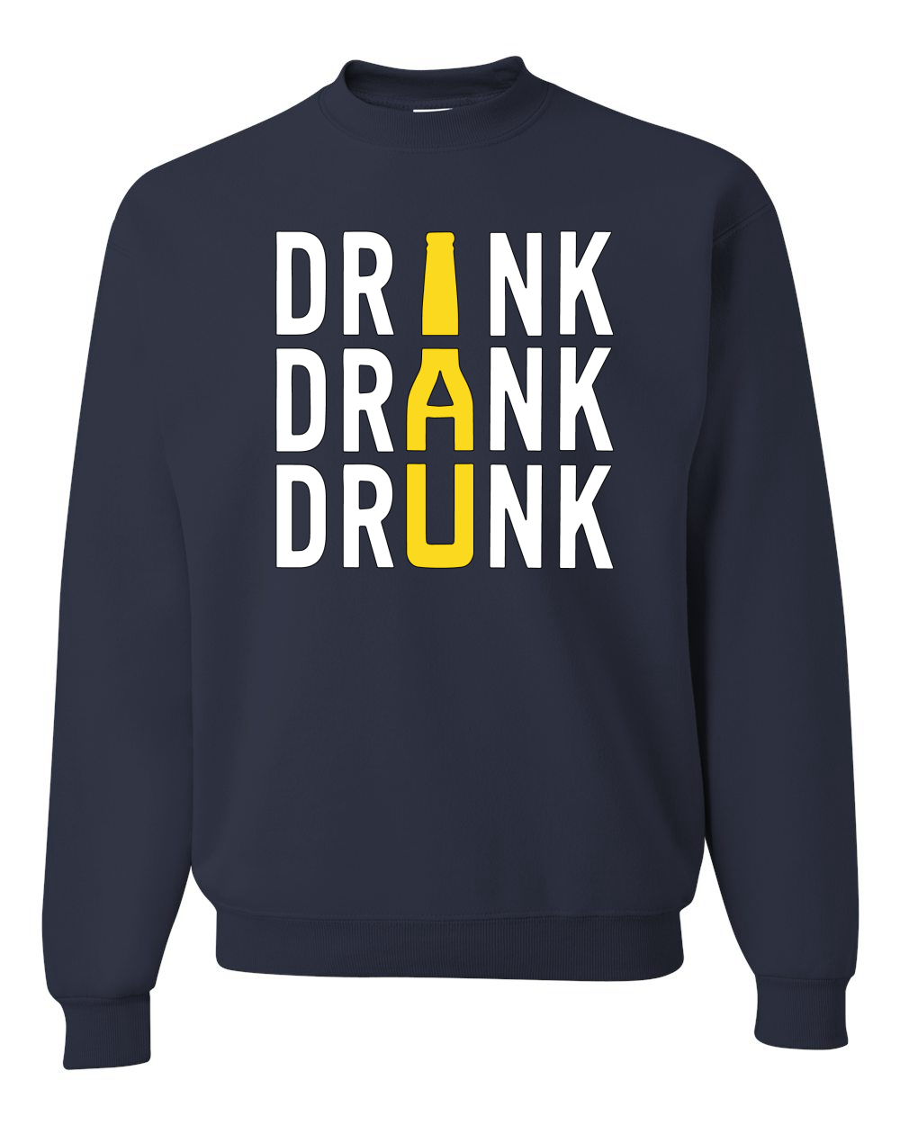 Trinken Trunken Bierflasche Trinken Unisex Rundhalsausschnitt Grafikpullover - Bild 6 von 6