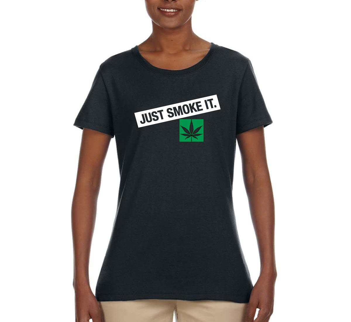 Camicia grafica donna Just Smoke It Stoner Marijuana 420 - Foto 3 di 13