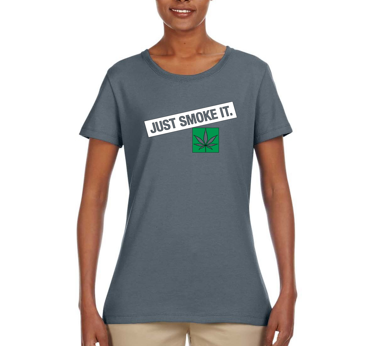 Camicia grafica donna Just Smoke It Stoner Marijuana 420 - Foto 4 di 13