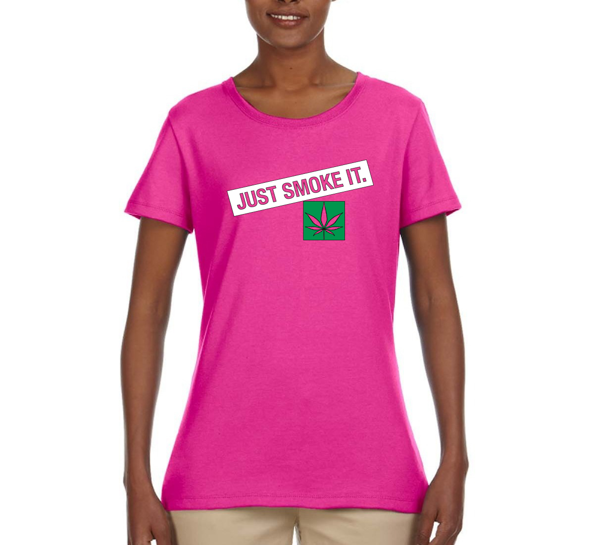 Camicia grafica donna Just Smoke It Stoner Marijuana 420 - Foto 5 di 13