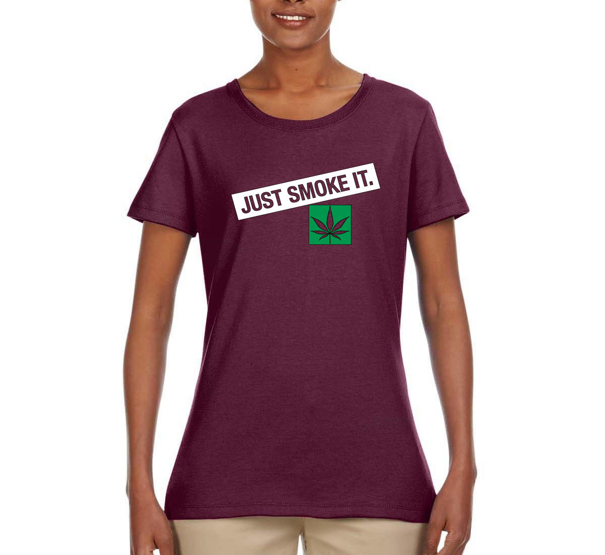 Camicia grafica donna Just Smoke It Stoner Marijuana 420 - Foto 8 di 13