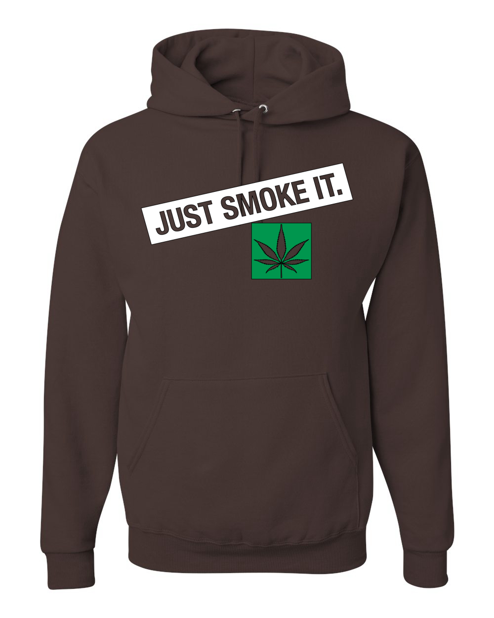トップス NOILL x CANNABIS Damaged Sweat Just Smoke It Stoner Marijuana 420 Unisex Graphic Hoodie