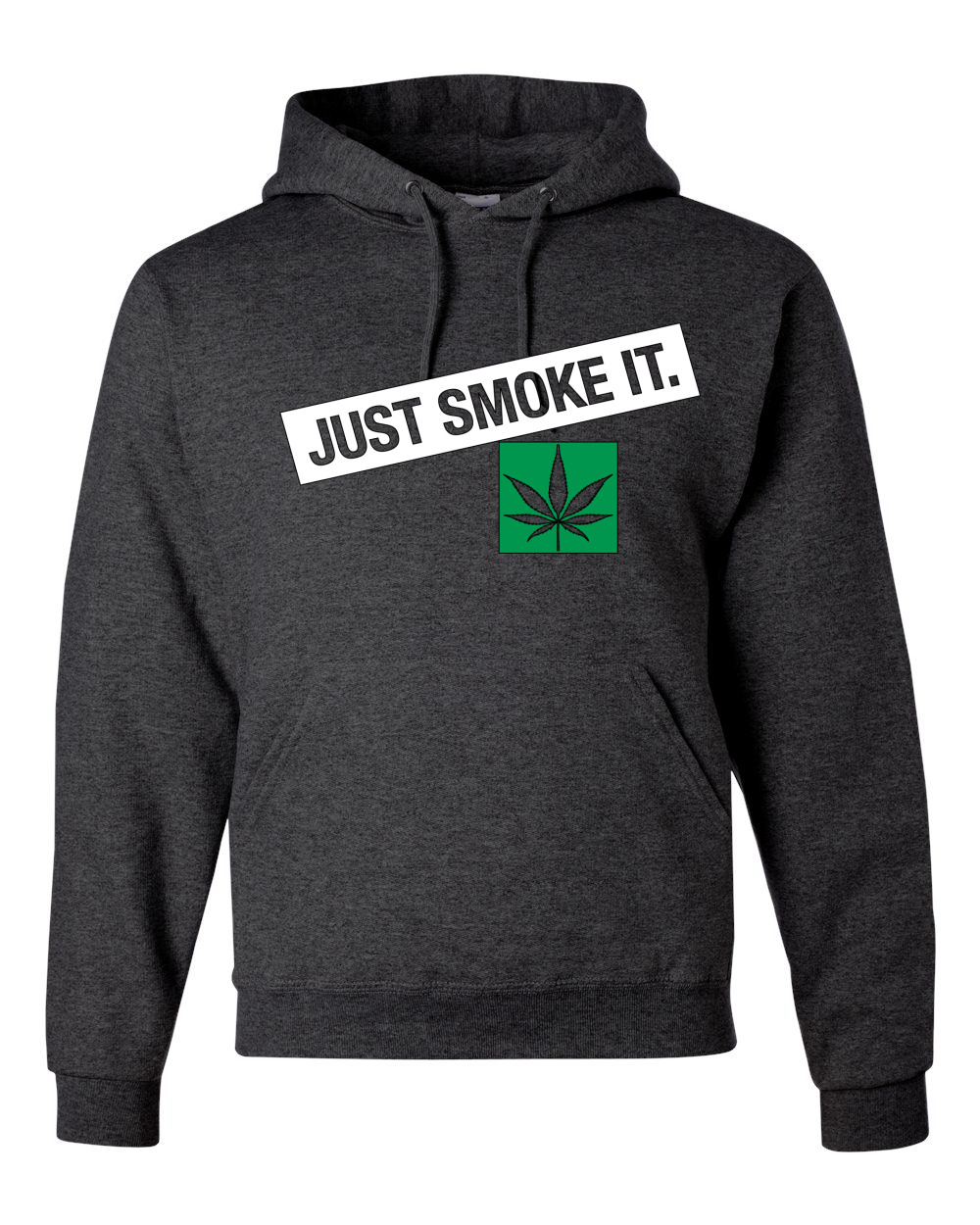 トップス NOILL x CANNABIS Damaged Sweat Just Smoke It Stoner Marijuana 420 Unisex Graphic Hoodie