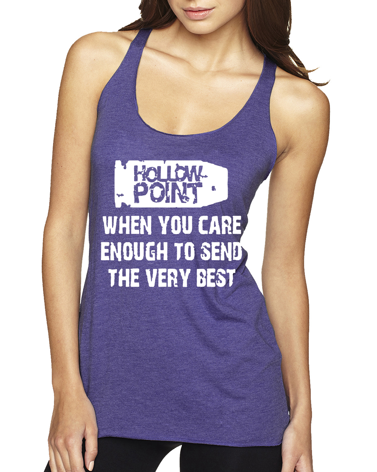 Top sin mangas Hollow Point When You Care Lo suficiente como para enviar la mejor camiseta sin mangas Racerback - Imagen 3 de 15