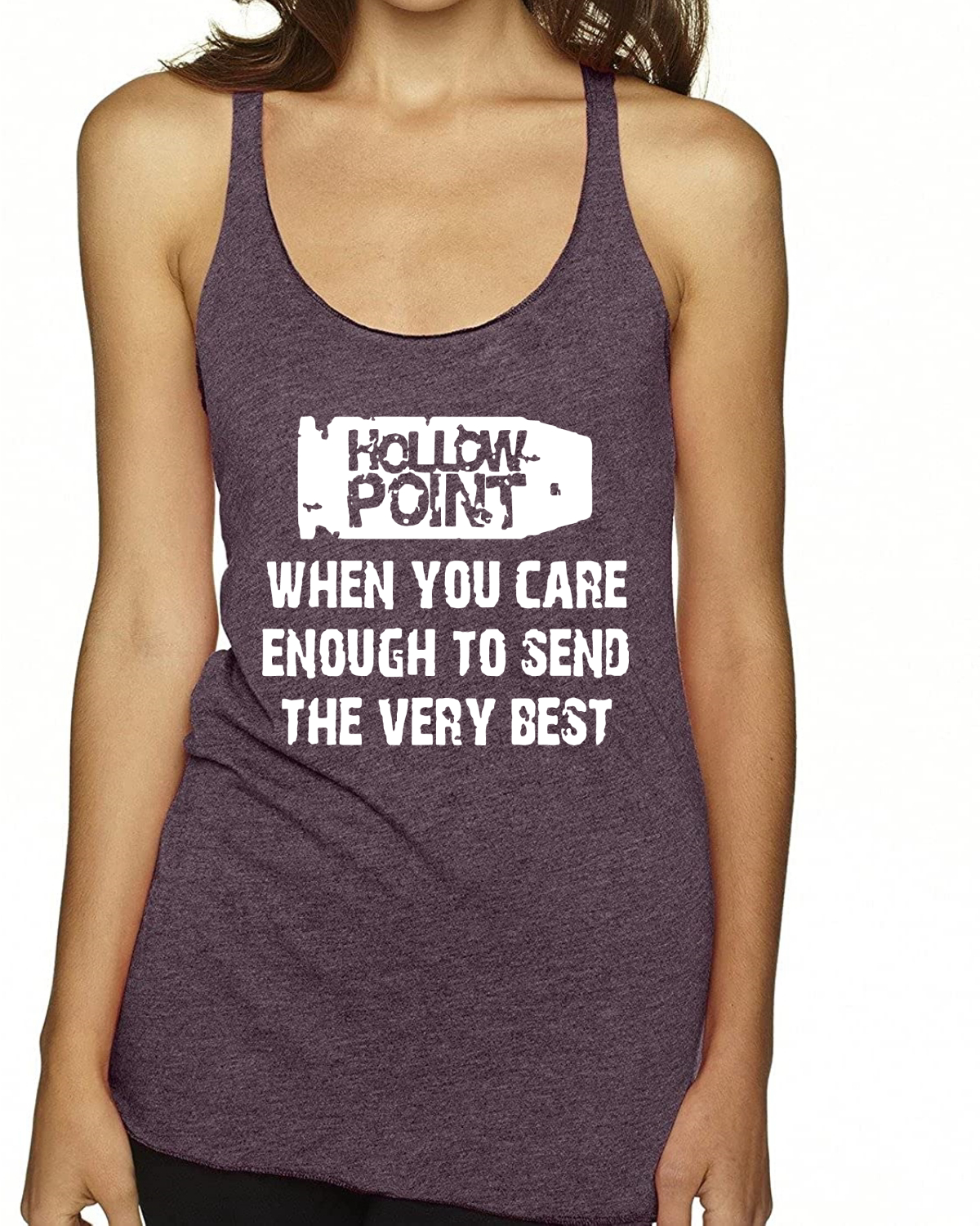 Top sin mangas Hollow Point When You Care Lo suficiente como para enviar la mejor camiseta sin mangas Racerback - Imagen 15 de 15