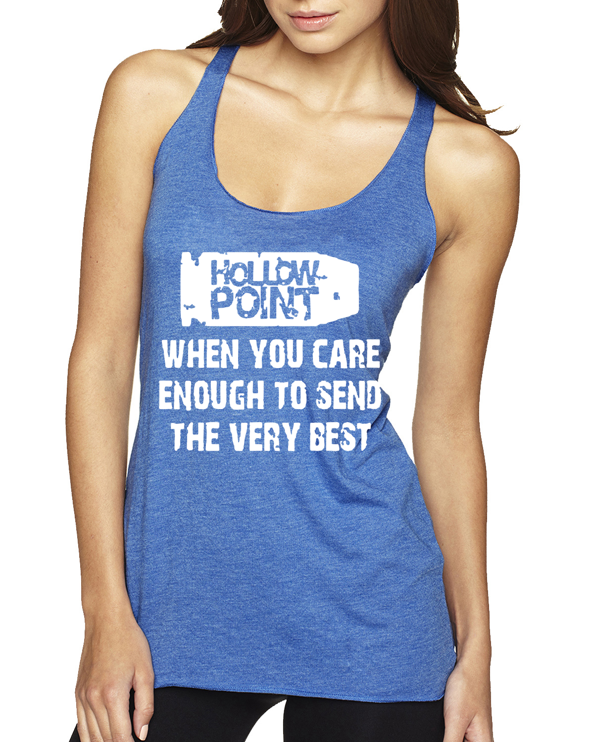Top sin mangas Hollow Point When You Care Lo suficiente como para enviar la mejor camiseta sin mangas Racerback - Imagen 11 de 15