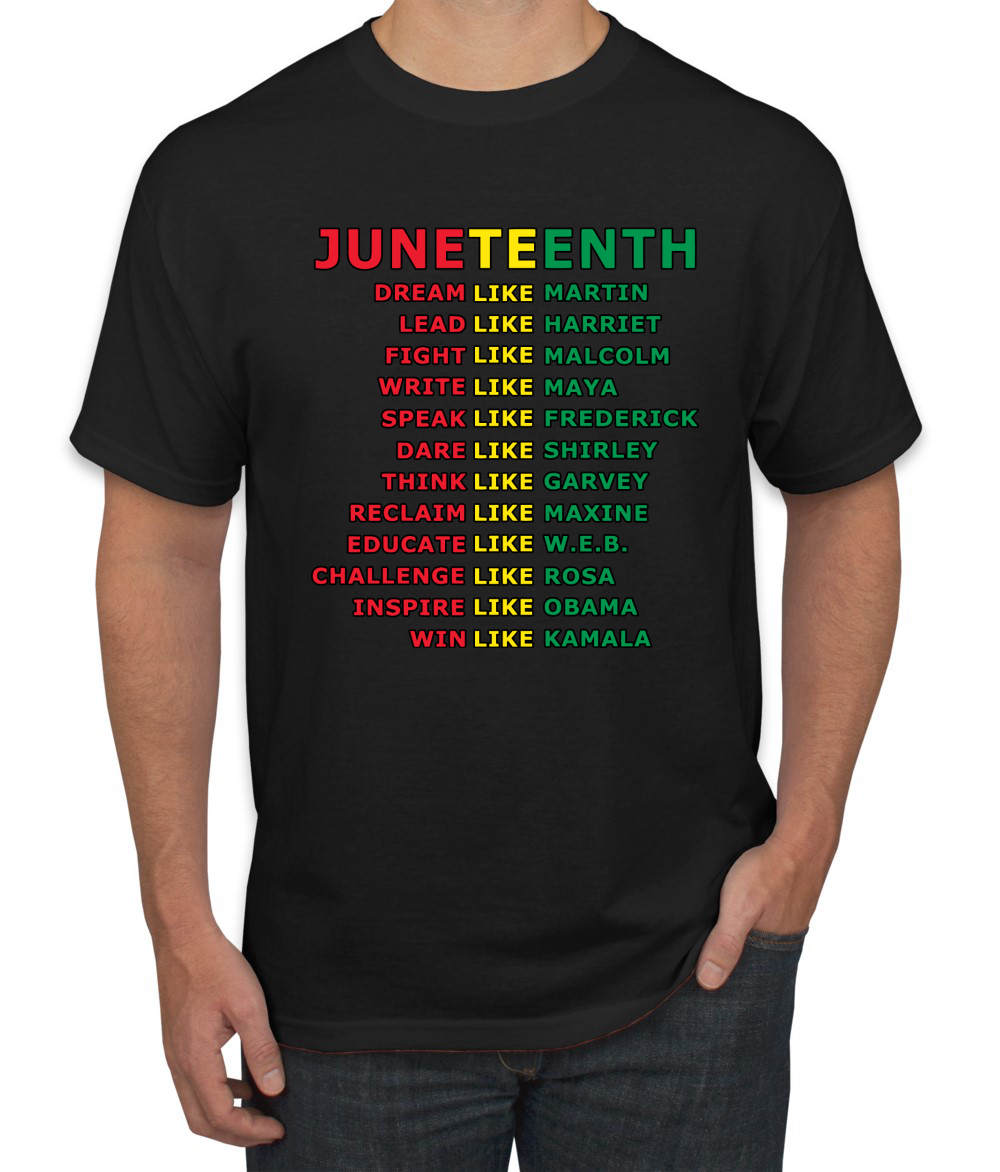 JuneTnth Dream Inspire Win Like Celebration Black Pride Men Graphic Tshirt