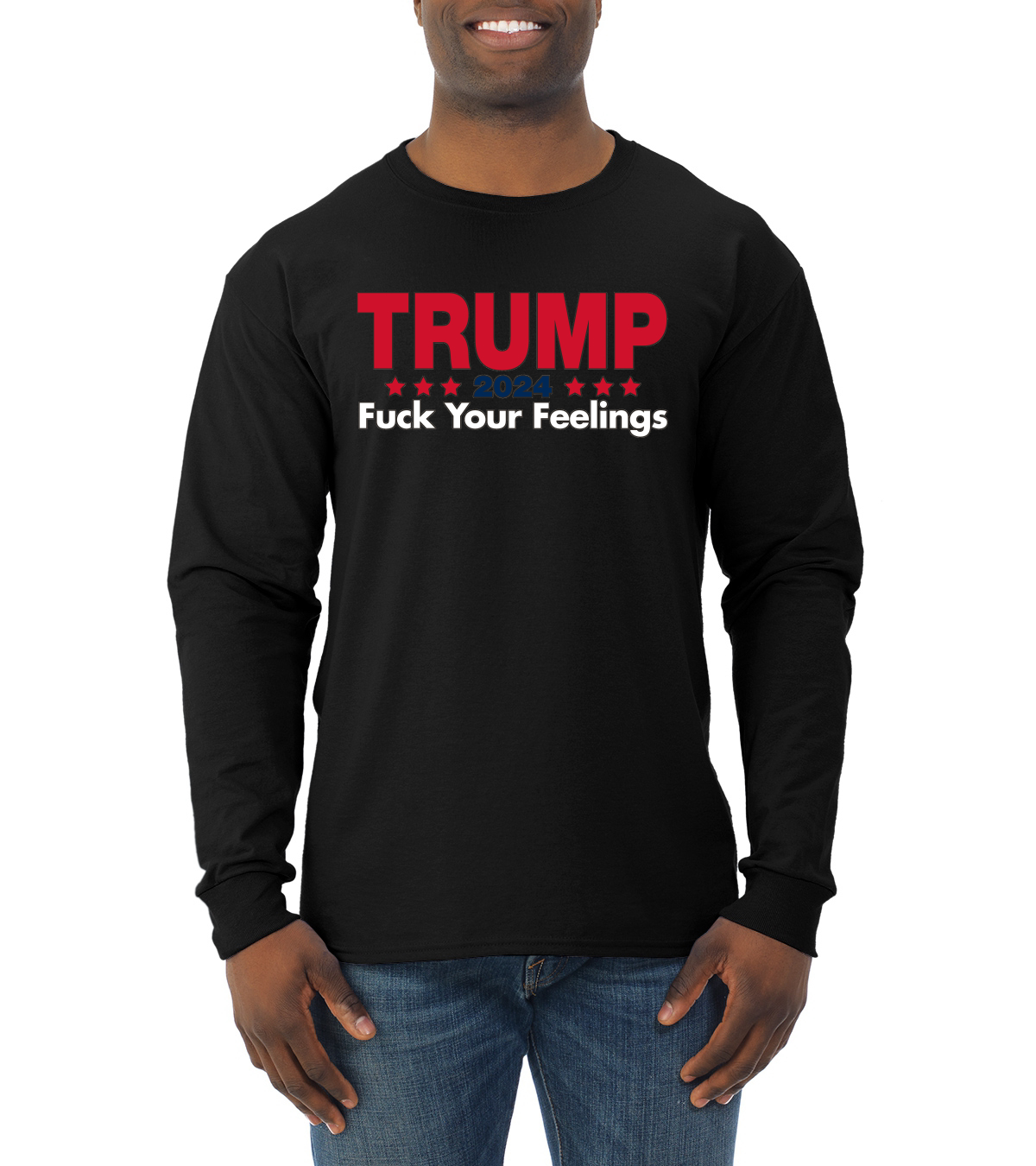 Trump 2020 F Your Feelings Vote Republican MAGA Mens Long Sleeve T-Shirt