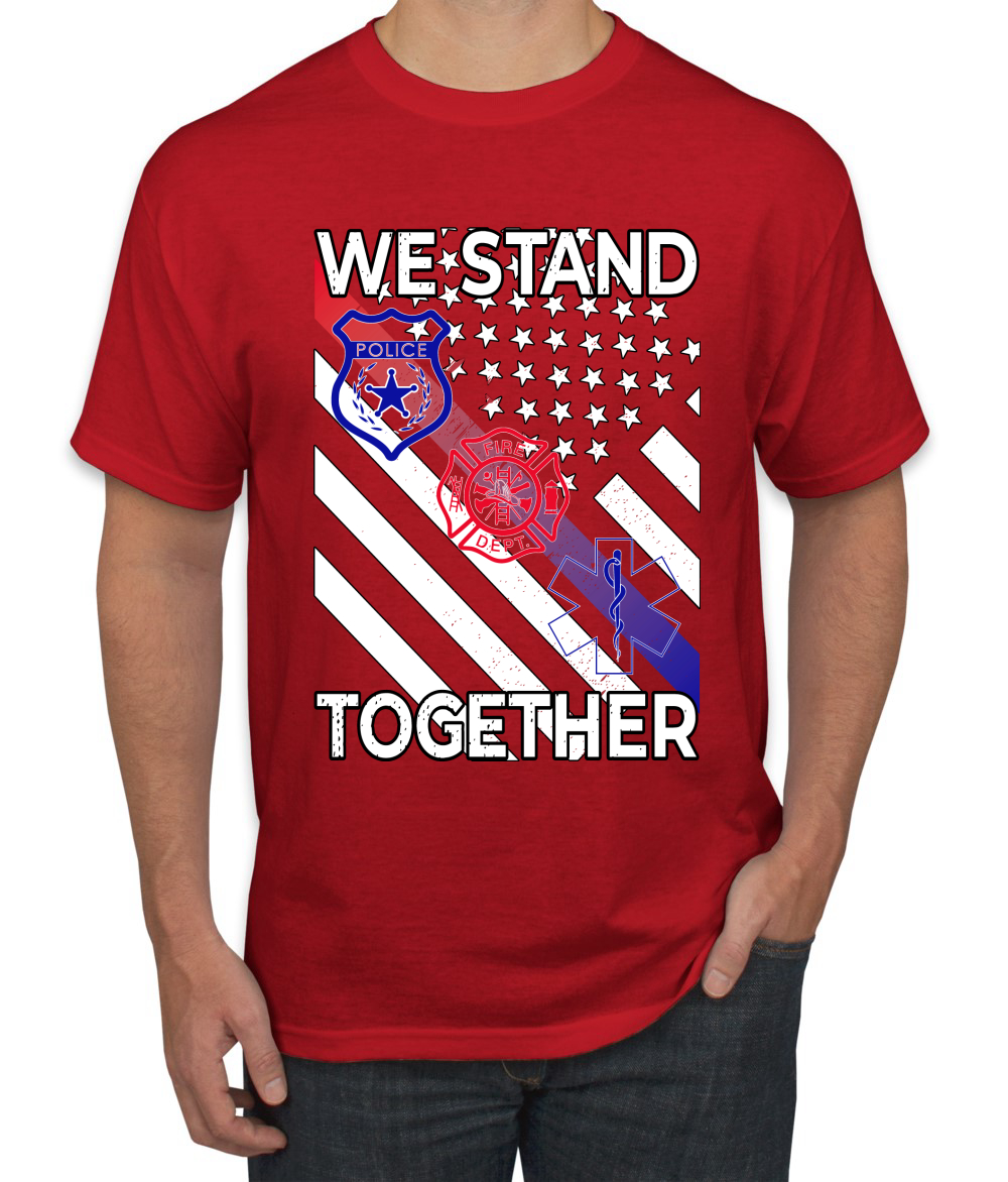 we-stand-together-police-fire-department-first-responders-usa-tshirt-ebay