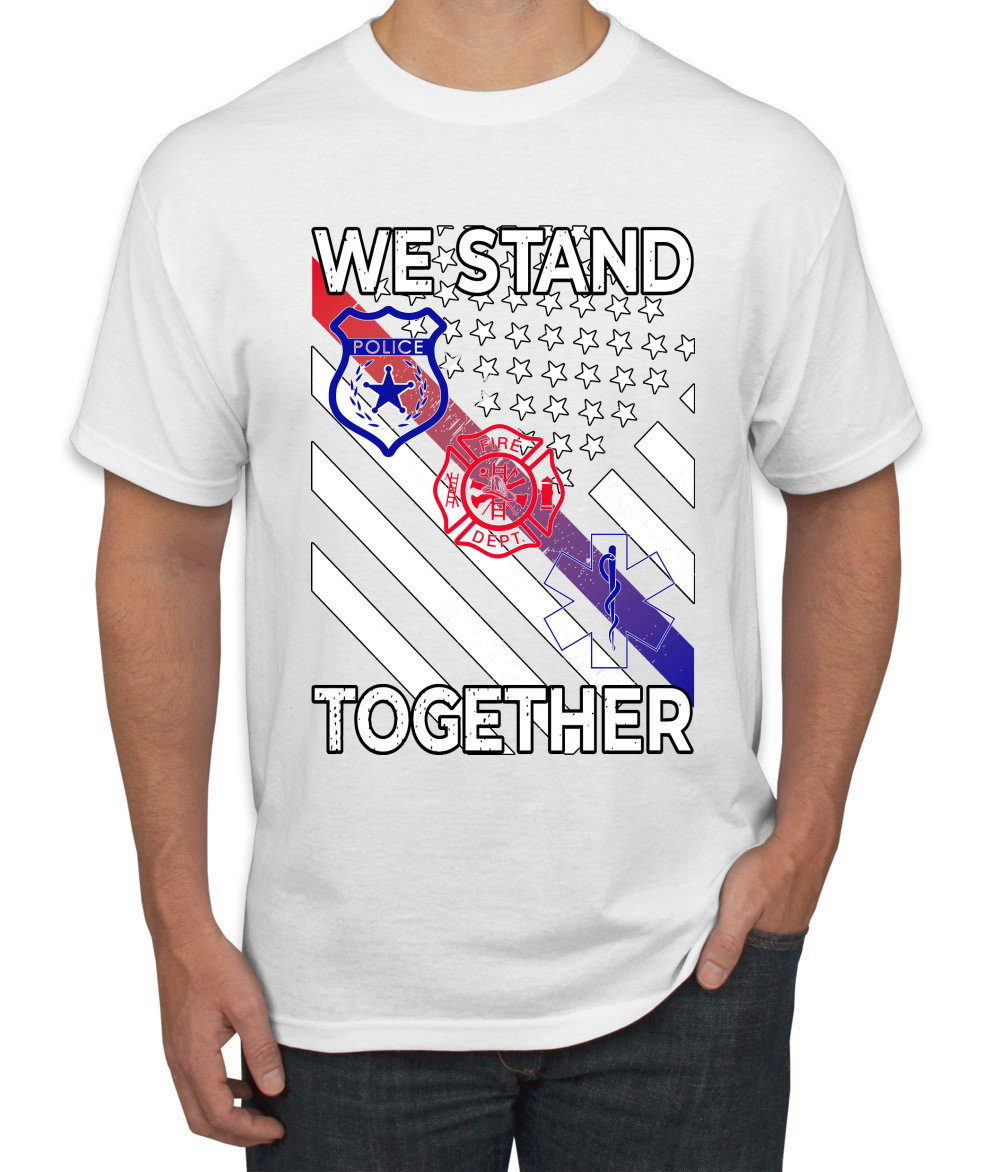 Camiseta We Stand Together Departamento de Bomberos de la Policía Primeros Respondedores EE. UU. - Imagen 21 de 25