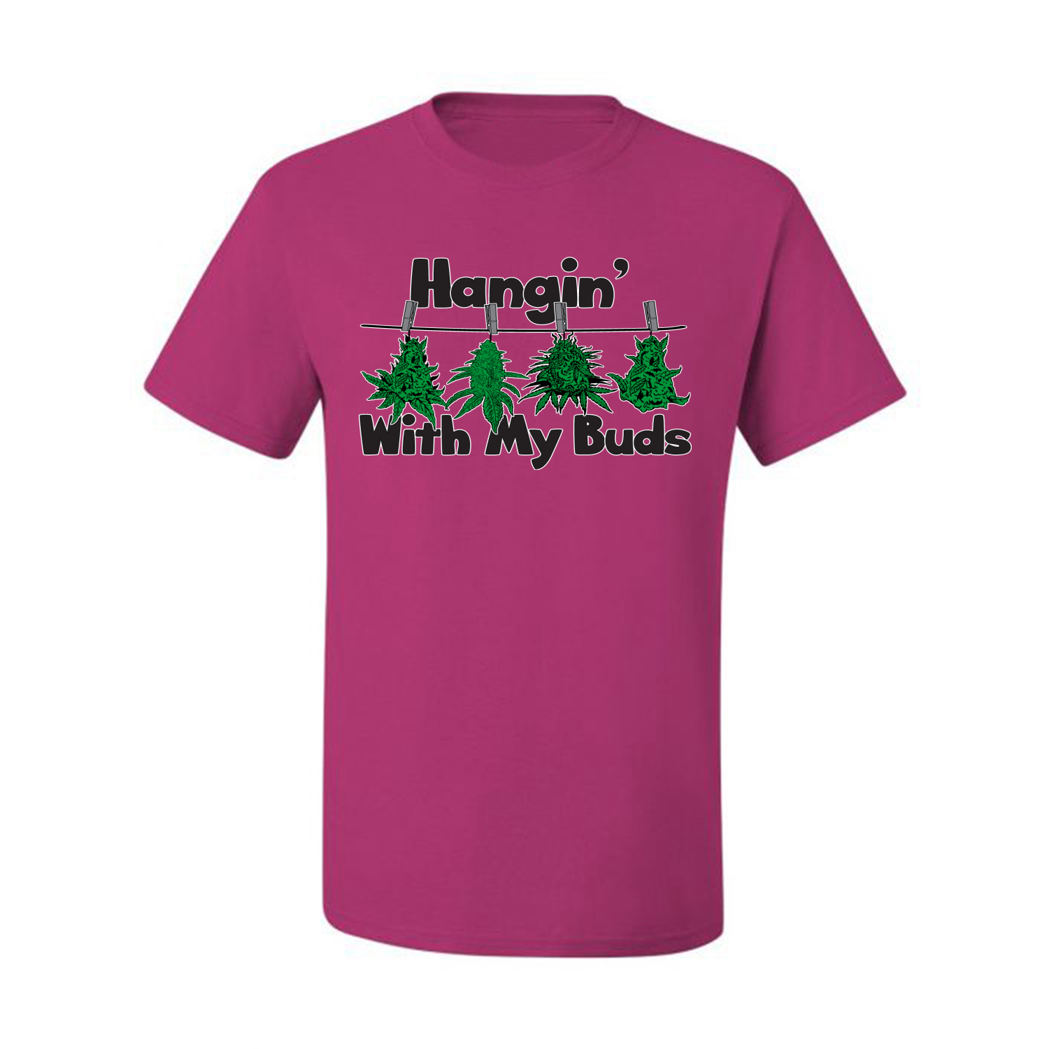 Hangin with My Buds THC Marijuana CBD Weed Men Graphic Tshirt - Picture 5 of 21