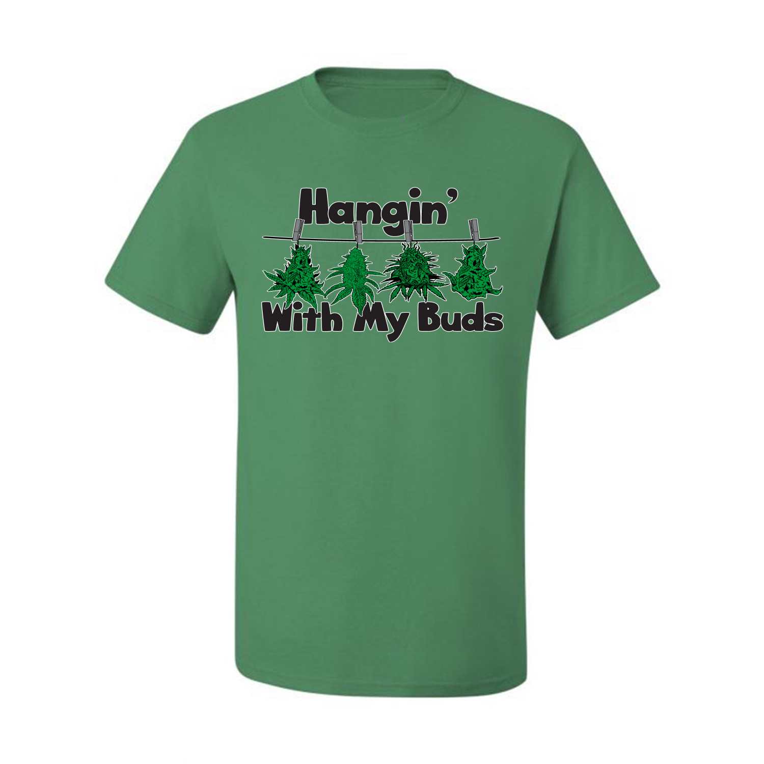 Hangin with My Buds THC Marijuana CBD Weed Men Graphic Tshirt - Picture 8 of 21