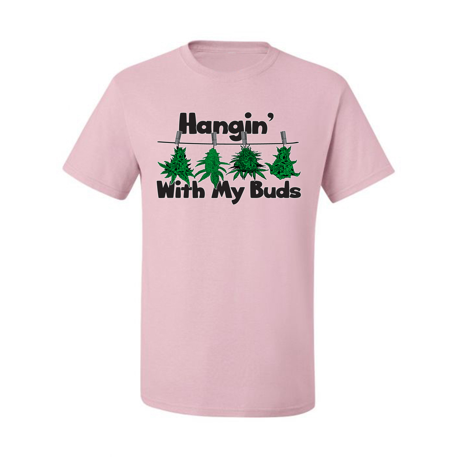 Hangin with My Buds THC Marijuana CBD Weed Men Graphic Tshirt - Picture 10 of 21