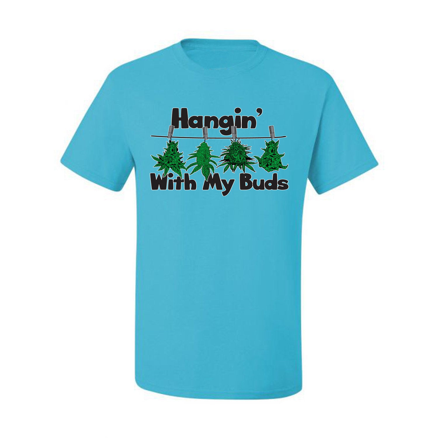 Hangin with My Buds THC Marijuana CBD Weed Men Graphic Tshirt - Picture 11 of 21