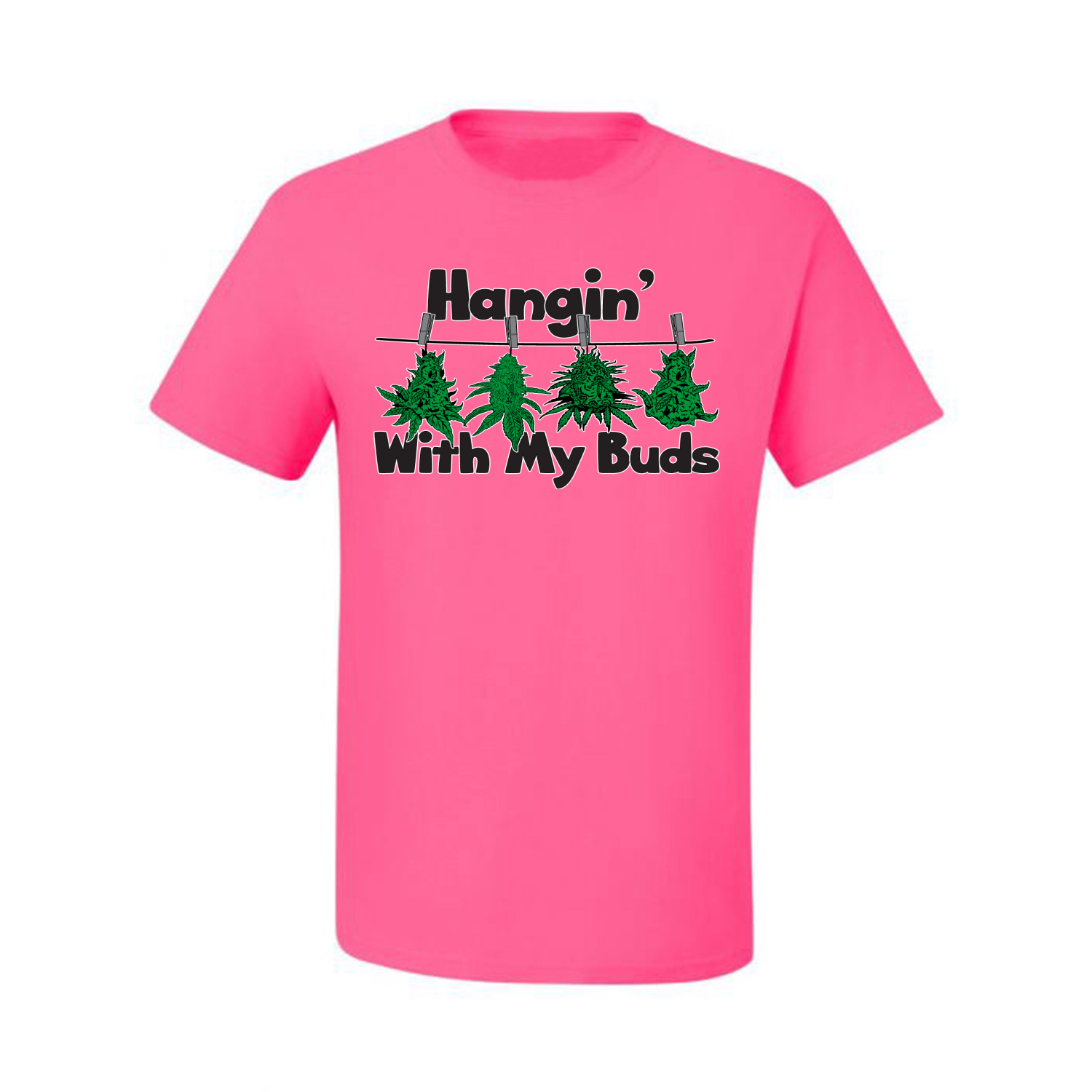 Hangin with My Buds THC Marijuana CBD Weed Men Graphic Tshirt - Picture 14 of 21
