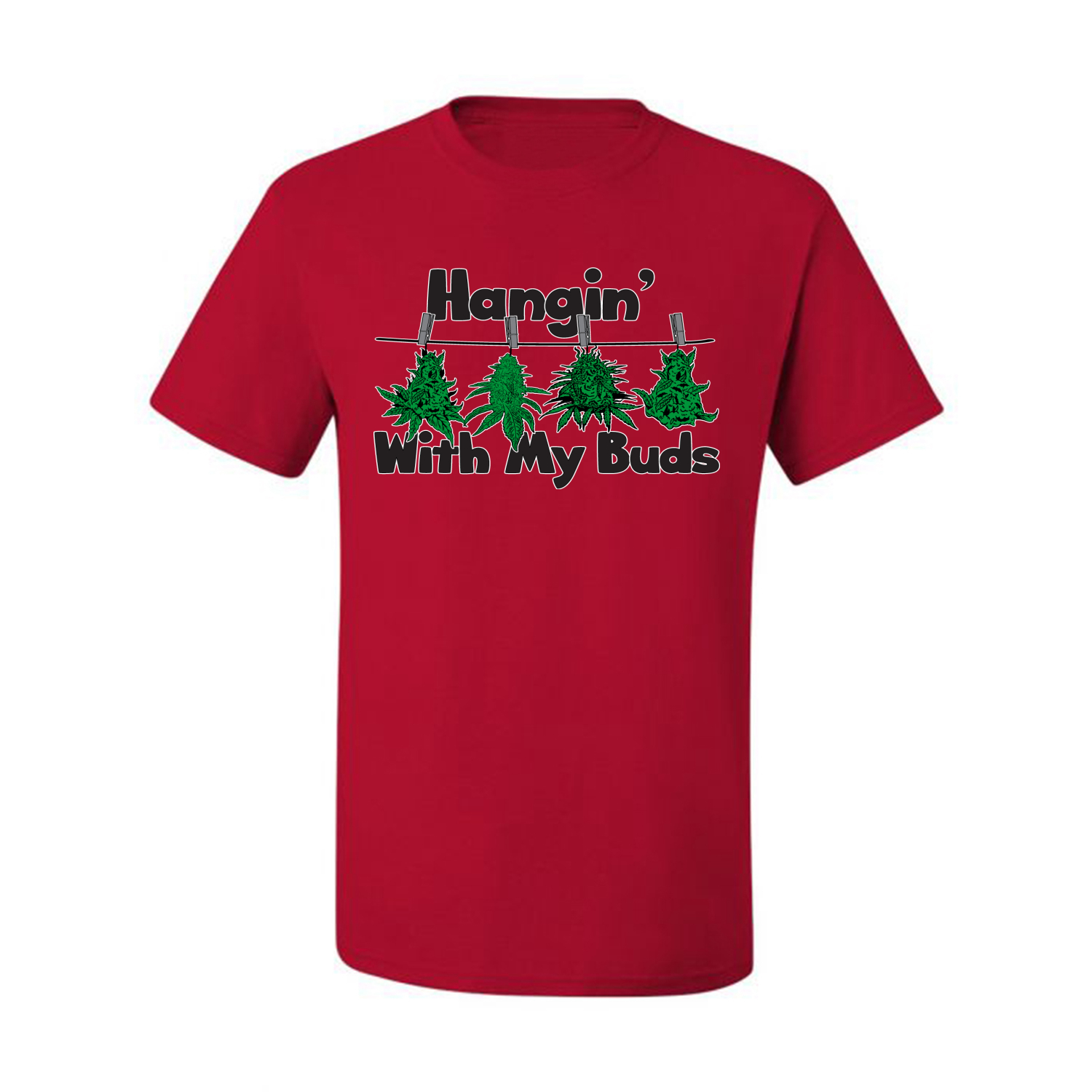 Hangin with My Buds THC Marijuana CBD Weed Men Graphic Tshirt - Picture 16 of 21
