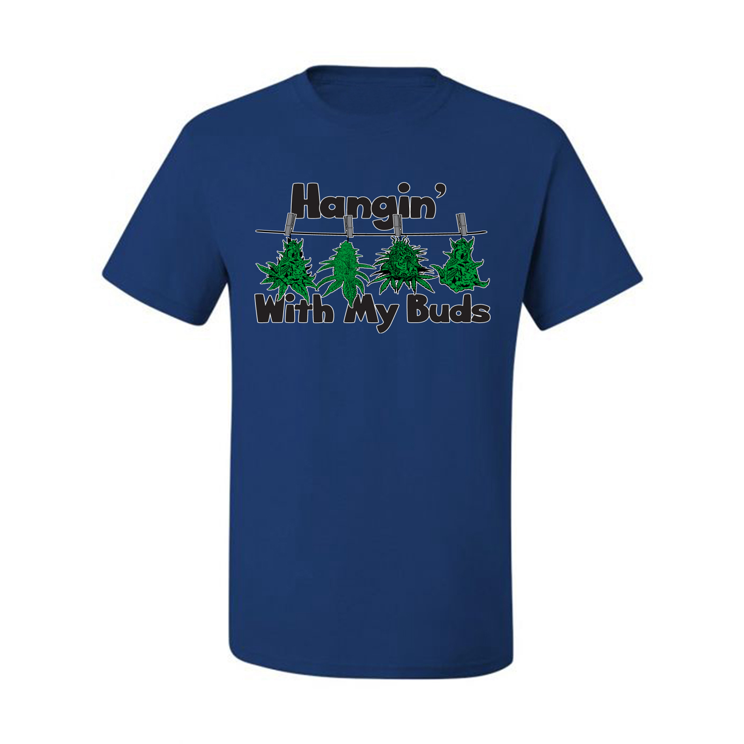 Hangin with My Buds THC Marijuana CBD Weed Men Graphic Tshirt - Picture 17 of 21