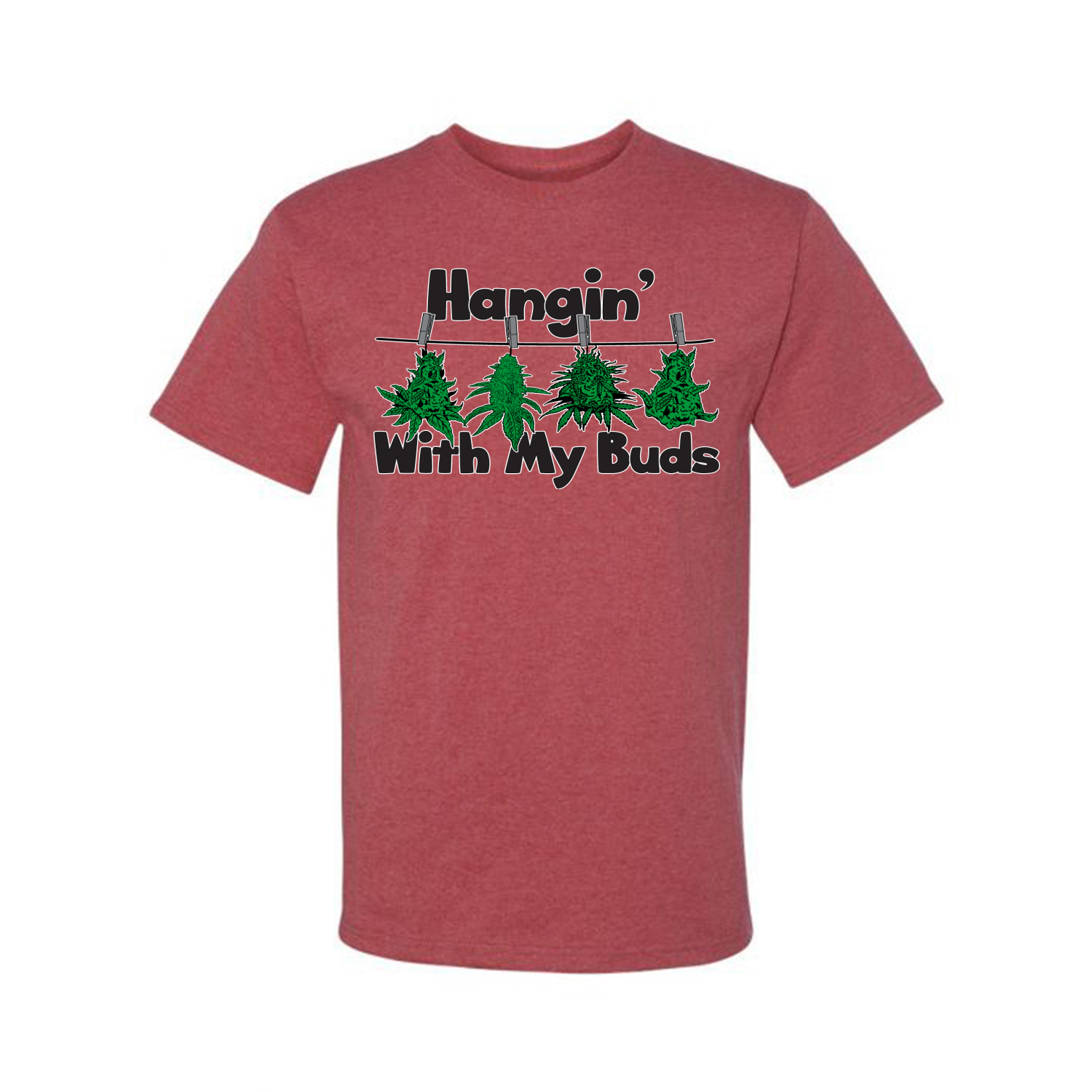 Hangin with My Buds THC Marijuana CBD Weed Men Graphic Tshirt - Picture 20 of 21