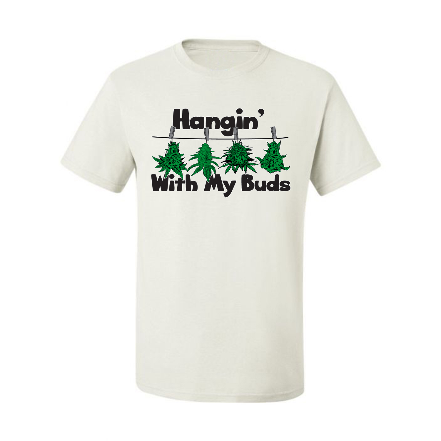 Hangin with My Buds THC Marijuana CBD Weed Men Graphic Tshirt - Picture 21 of 21
