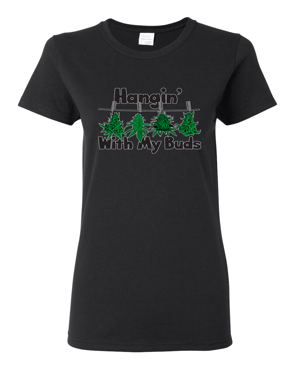 Camicia grafica donna Hangin with My Buds THC marijuana CBD erba - Foto 3 di 14