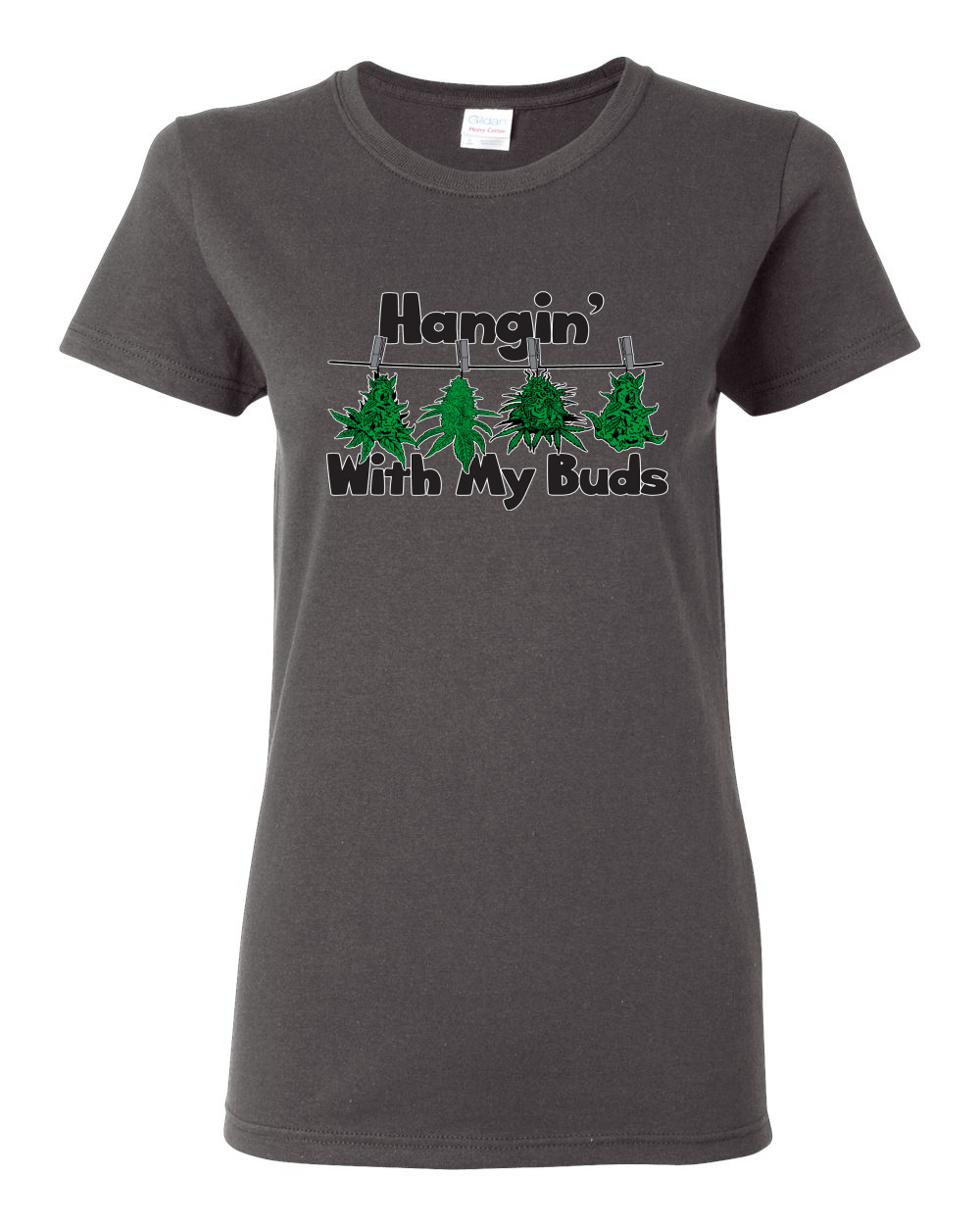 Camicia grafica donna Hangin with My Buds THC marijuana CBD erba - Foto 4 di 14