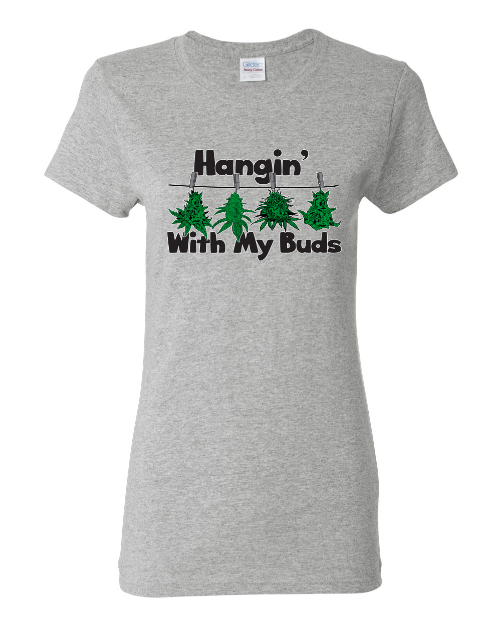 Camicia grafica donna Hangin with My Buds THC marijuana CBD erba - Foto 6 di 14
