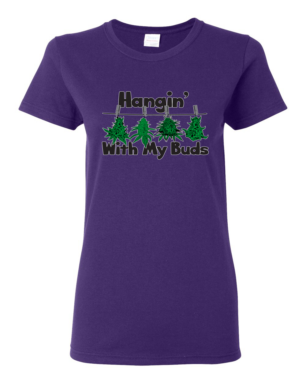 Camicia grafica donna Hangin with My Buds THC marijuana CBD erba - Foto 10 di 14
