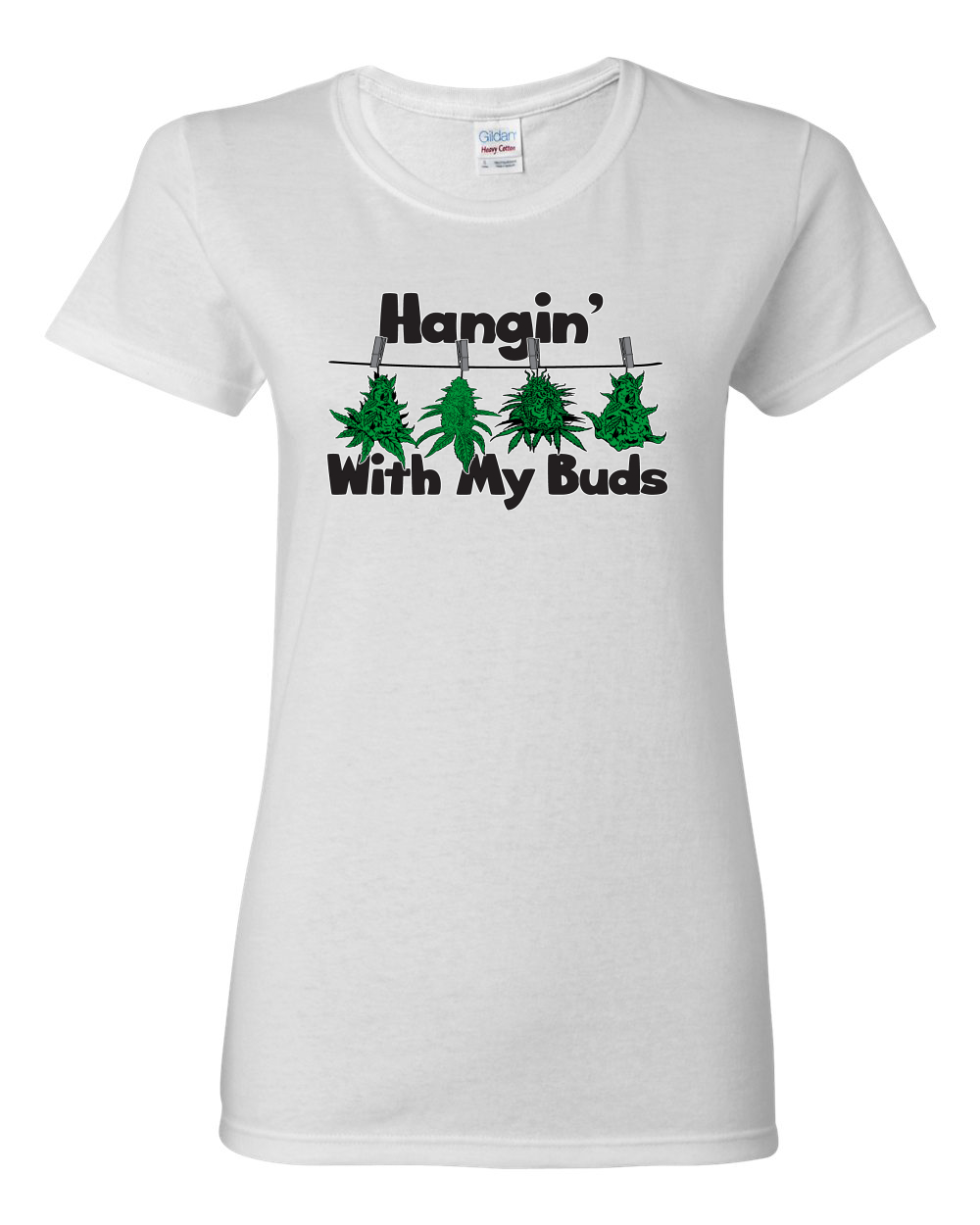 Camicia grafica donna Hangin with My Buds THC marijuana CBD erba - Foto 13 di 14