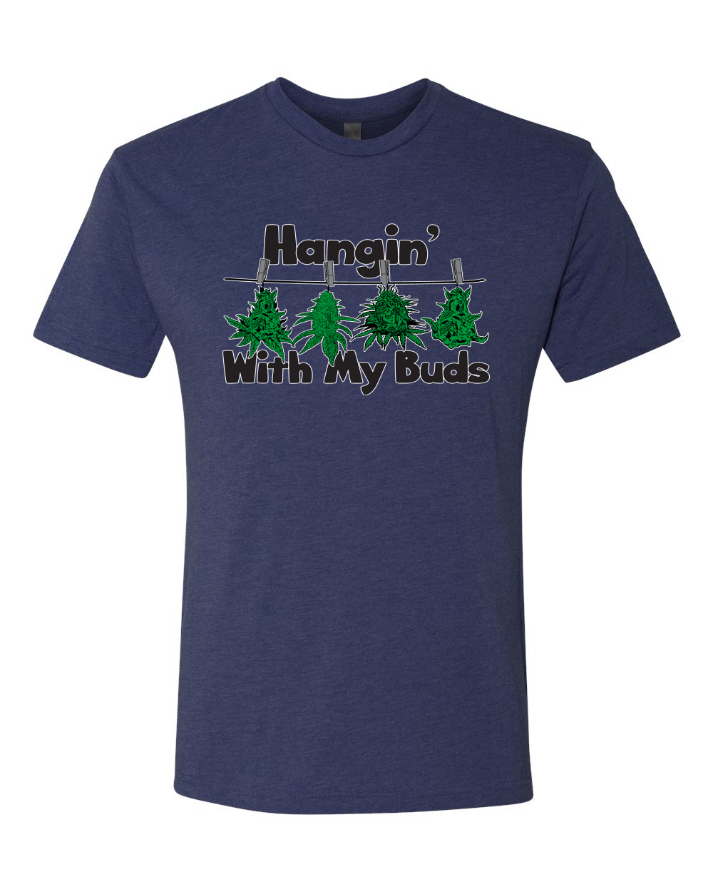 Camiseta Hangin with My Buds THC Marihuana CBD Hierba Para Hombre Premium Tri Blend - Imagen 7 de 11