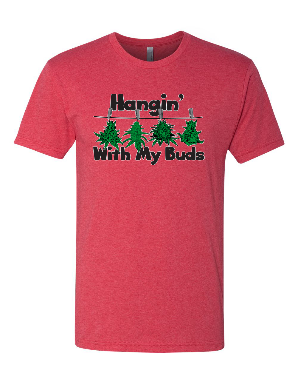 Camiseta Hangin with My Buds THC Marihuana CBD Hierba Para Hombre Premium Tri Blend - Imagen 9 de 11
