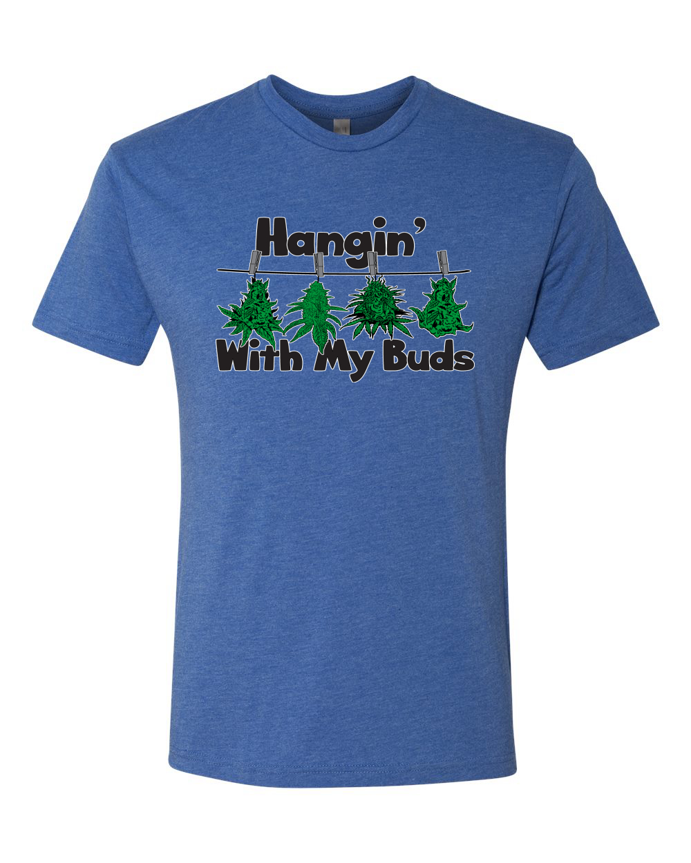 Camiseta Hangin with My Buds THC Marihuana CBD Hierba Para Hombre Premium Tri Blend - Imagen 10 de 11