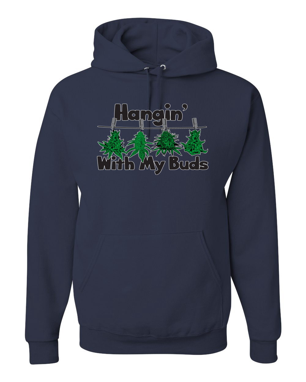 Sudadera con Capucha Hangin with My Buds THC Marihuana CBD Hierba Gráfica Unisex - Imagen 10 de 18