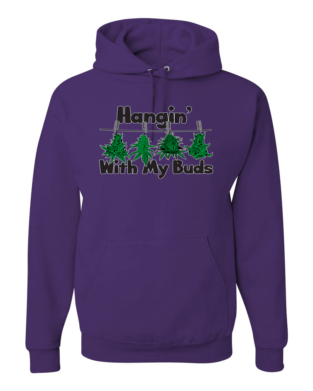Sudadera con Capucha Hangin with My Buds THC Marihuana CBD Hierba Gráfica Unisex - Imagen 12 de 18