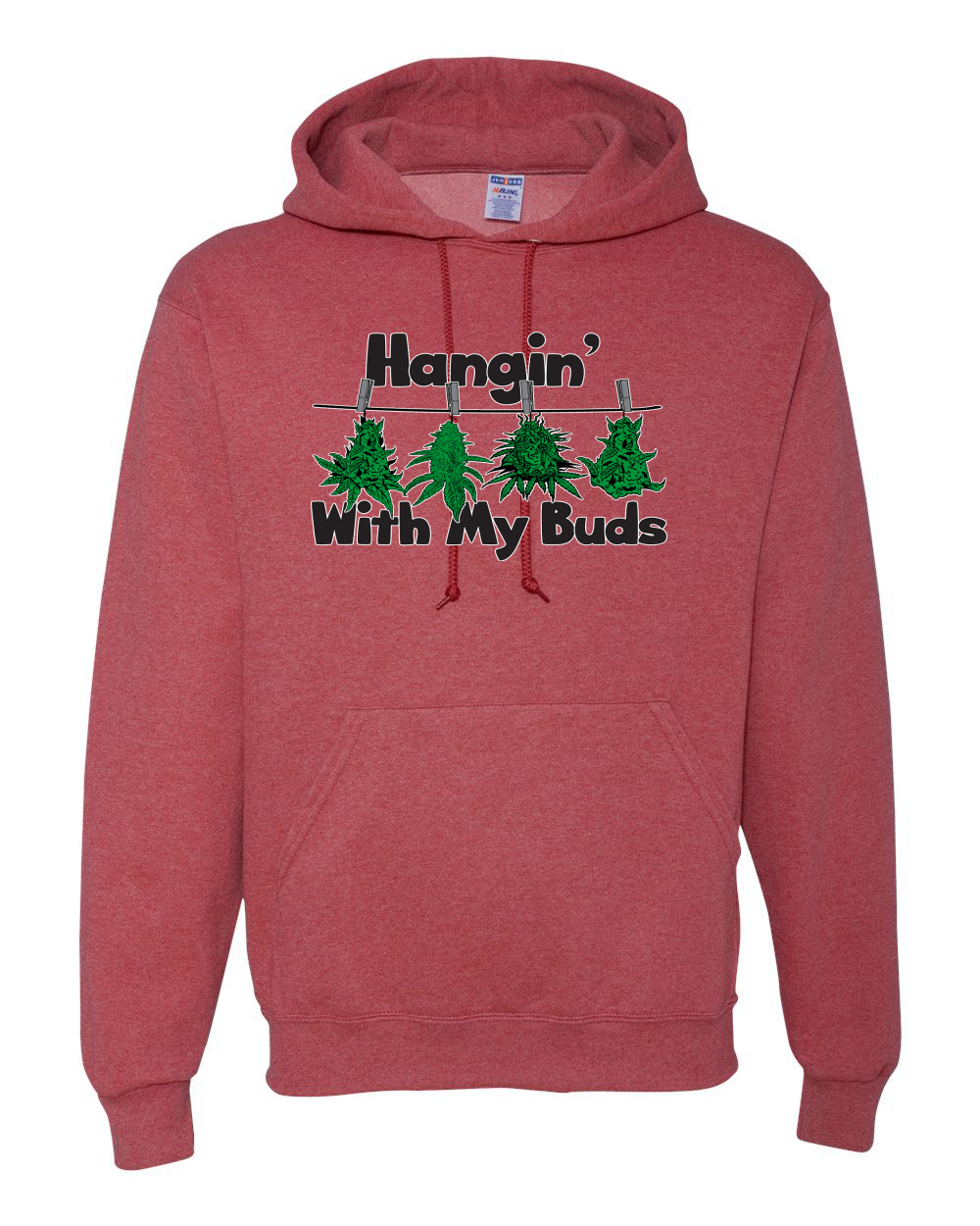 Sudadera con Capucha Hangin with My Buds THC Marihuana CBD Hierba Gráfica Unisex - Imagen 17 de 18