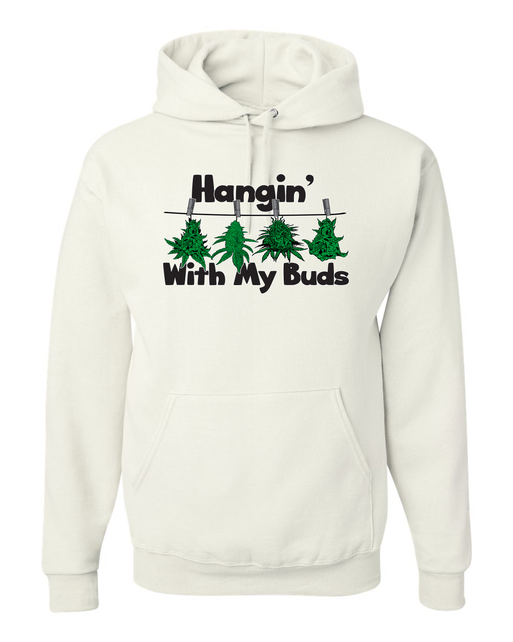 Sudadera con Capucha Hangin with My Buds THC Marihuana CBD Hierba Gráfica Unisex - Imagen 18 de 18