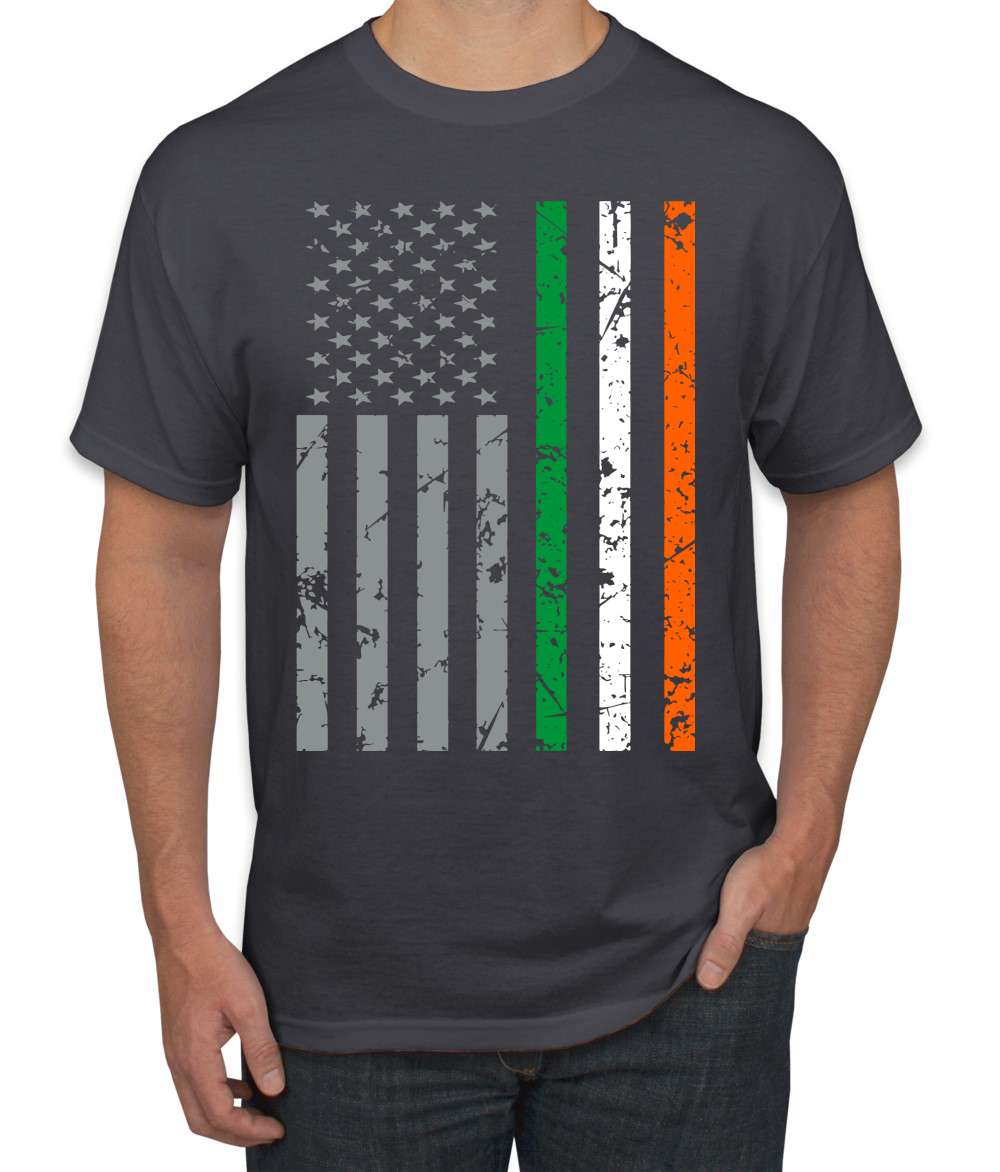 Irish American Heritage USA Flag St Patricks Day Men Graphic Tshirt - Picture 4 of 4