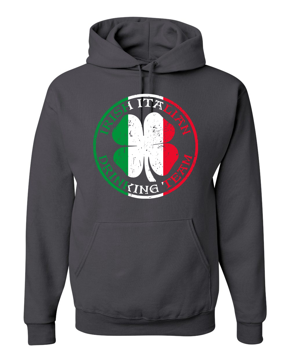 Irish Italian Drinking Team Mixed Race St Patricks Day Hooded Sweater - Picture 4 of 6