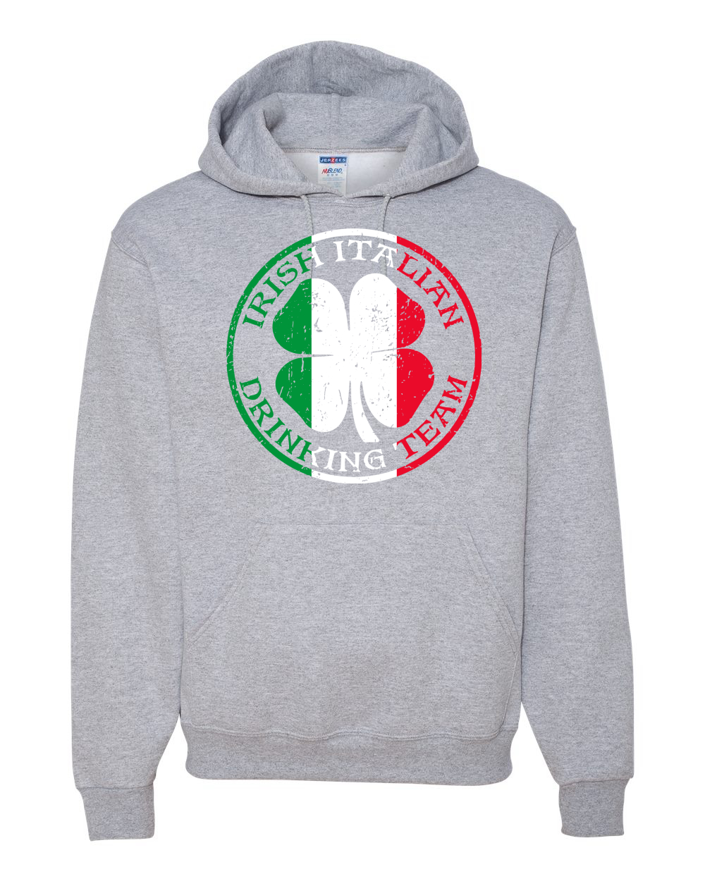 Irish Italian Drinking Team Mixed Race St Patricks Day Hooded Sweater - Picture 5 of 6