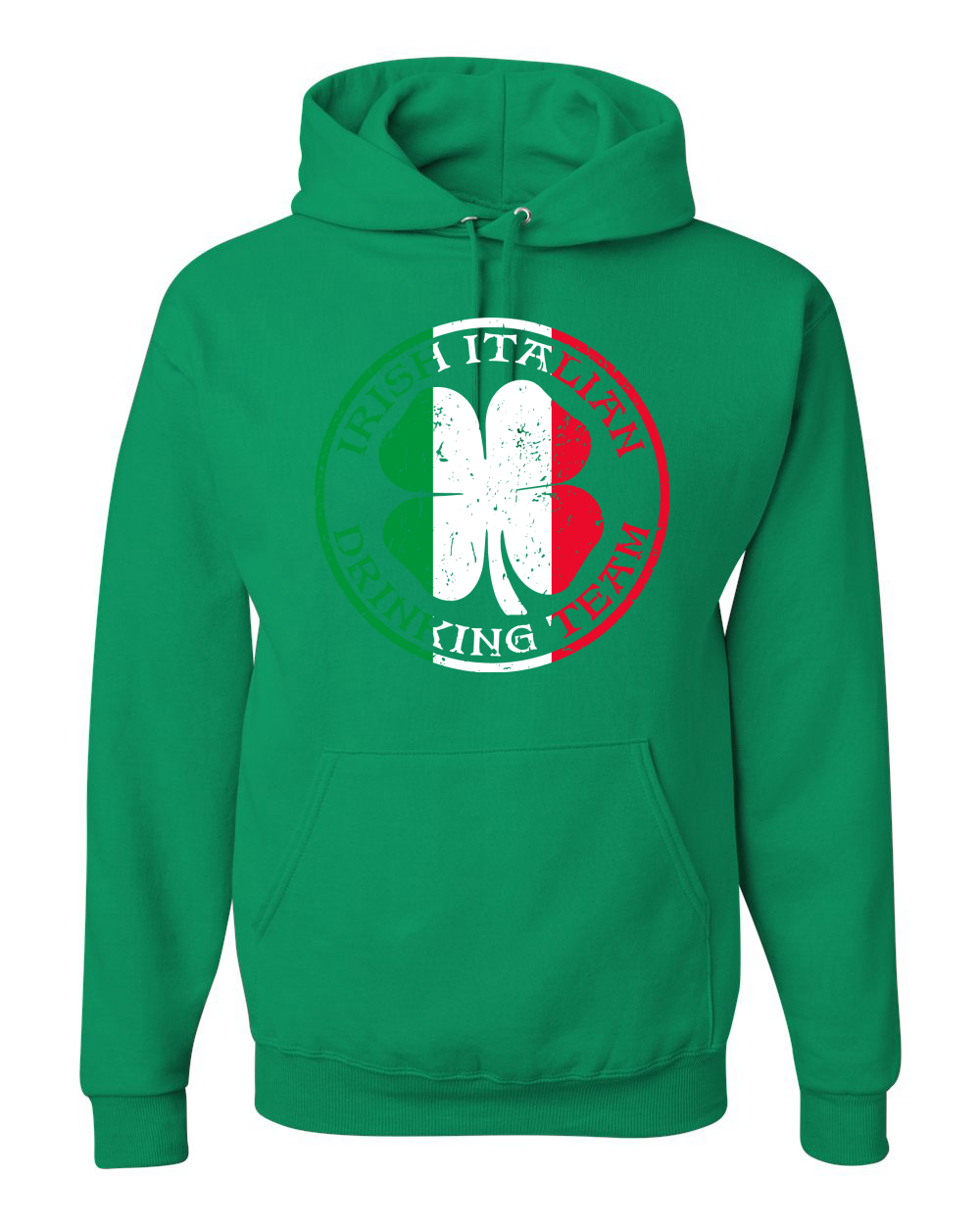Irish Italian Drinking Team Mixed Race St Patricks Day Hooded Sweater - Picture 6 of 6