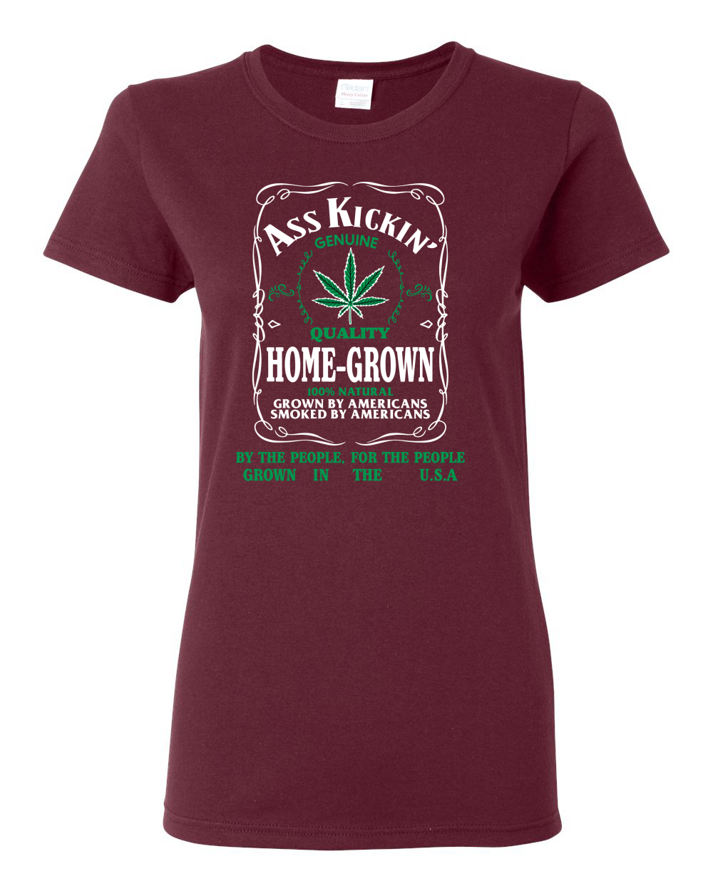Camiseta gráfica Ass Kickin"" cultivada en casa calidad genuina hierba para mujeres - Imagen 9 de 17