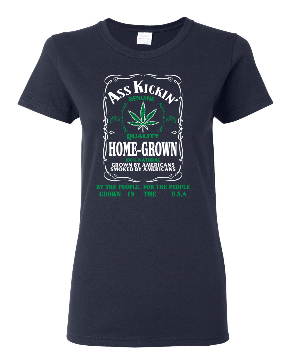 Camiseta gráfica Ass Kickin"" cultivada en casa calidad genuina hierba para mujeres - Imagen 10 de 17