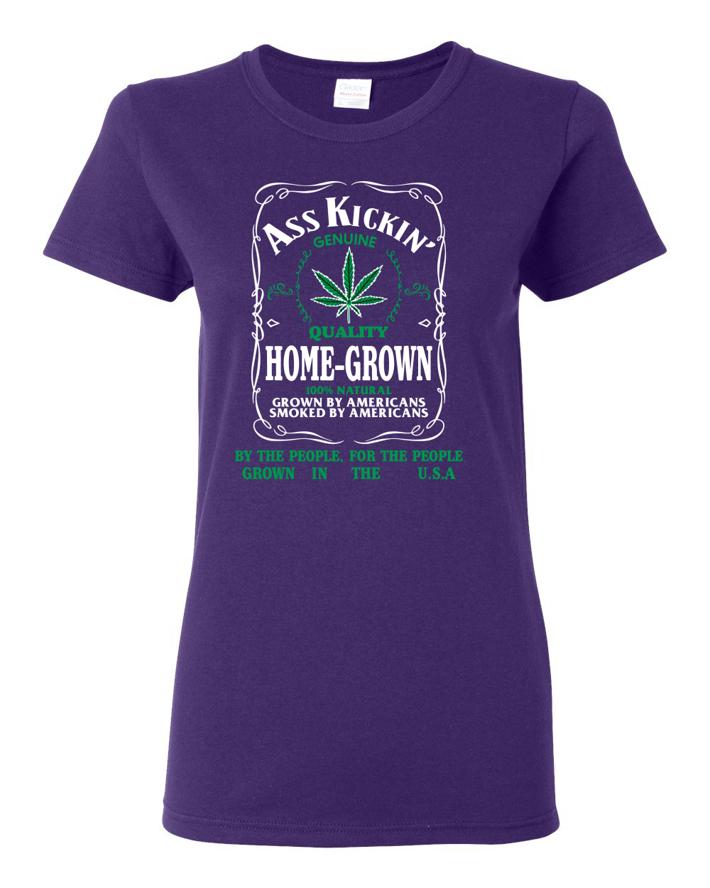 Camiseta gráfica Ass Kickin"" cultivada en casa calidad genuina hierba para mujeres - Imagen 12 de 17